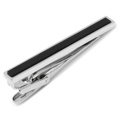 Onyx Inlaid Tie Clip Image 1