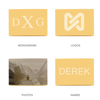 Stainless Steel Gold Plated Block Engravable Cufflinks Image 4