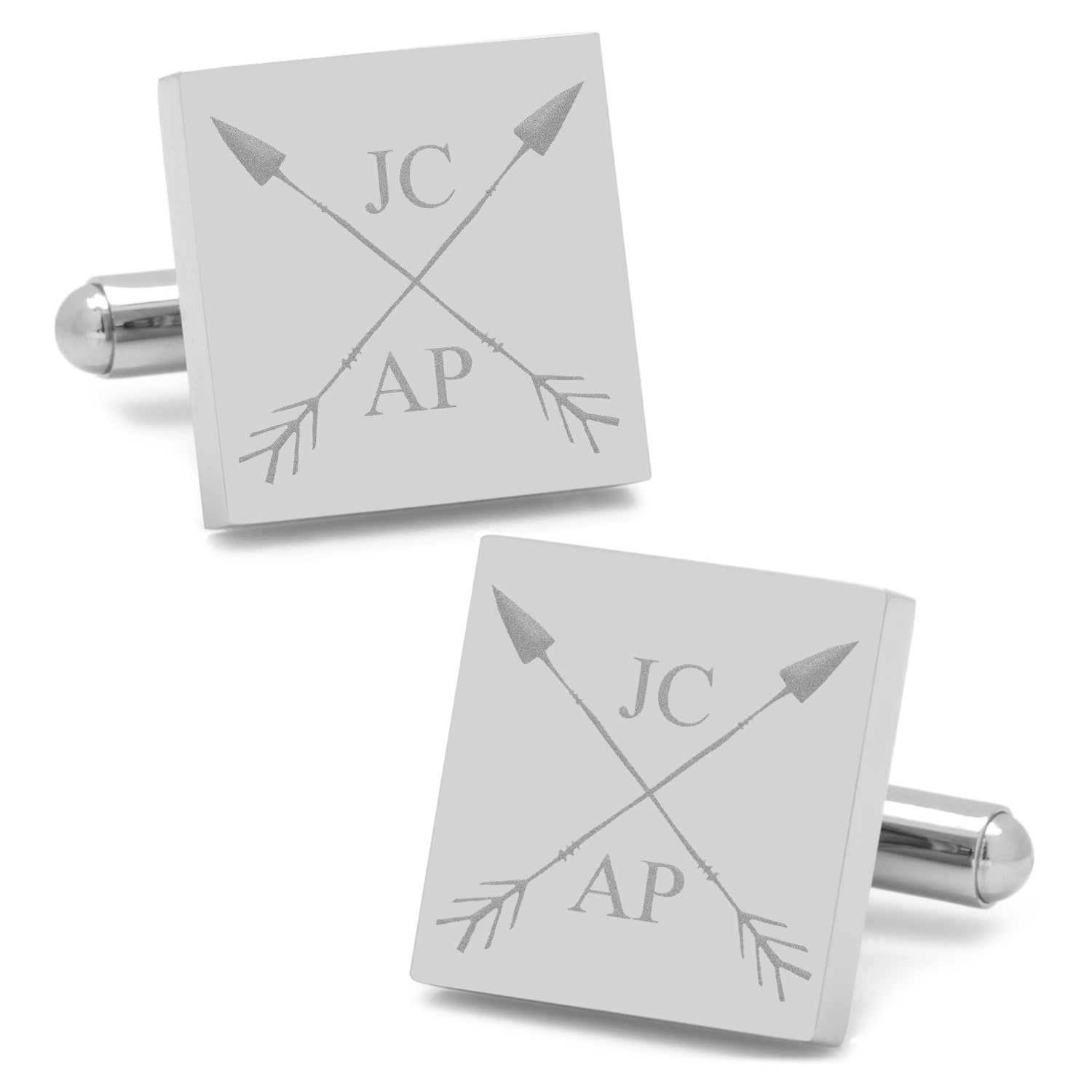 Crossed Arrows Engravable Cufflinks Image 1