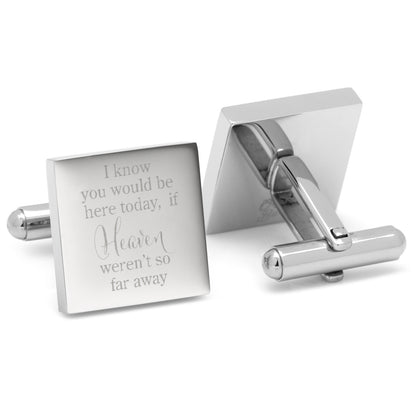 Heaven so far away Custom Photo Engravable Cufflinks Image 2