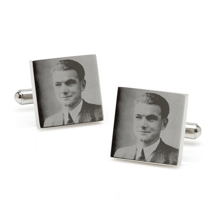 Custom Engraved Square Photo Cufflinks Image 2