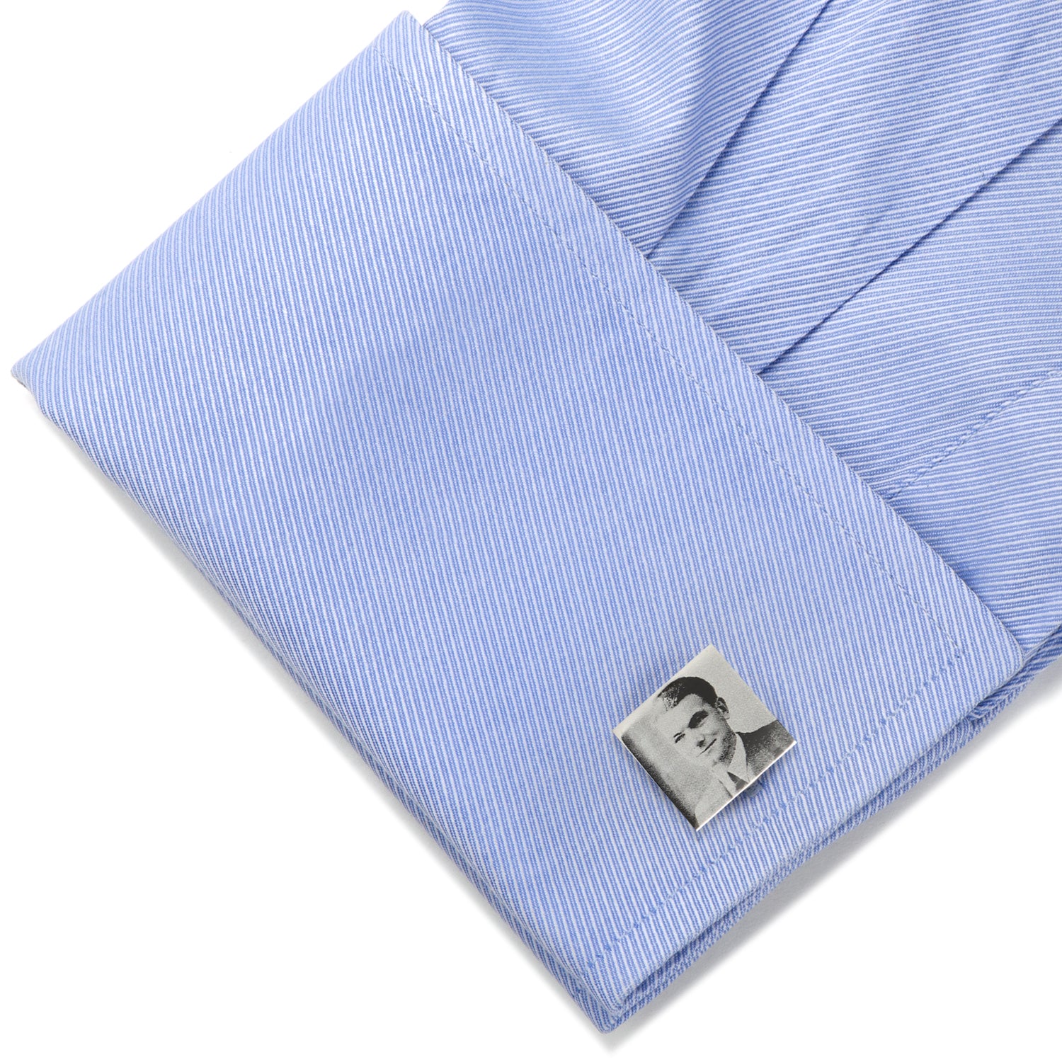 Custom Engraved Square Photo Cufflinks Image 4