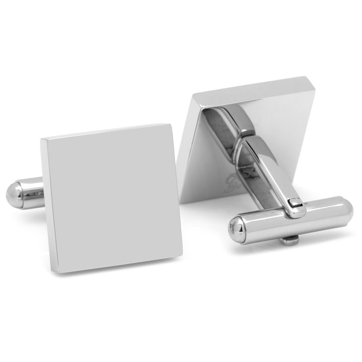 Stainless Steel Square Infinity Engravable Cufflinks Image 3
