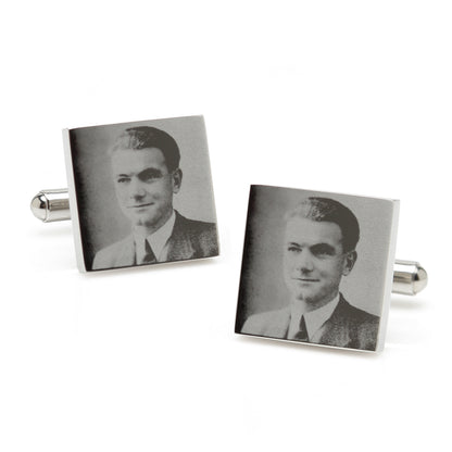 Stainless Steel Square Infinity Engravable Cufflinks Image 6