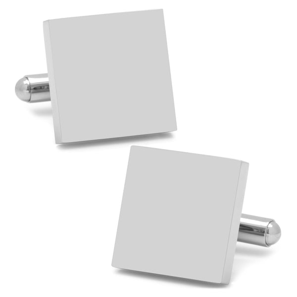 Stainless Steel Square Infinity Engravable Cufflinks Image 1