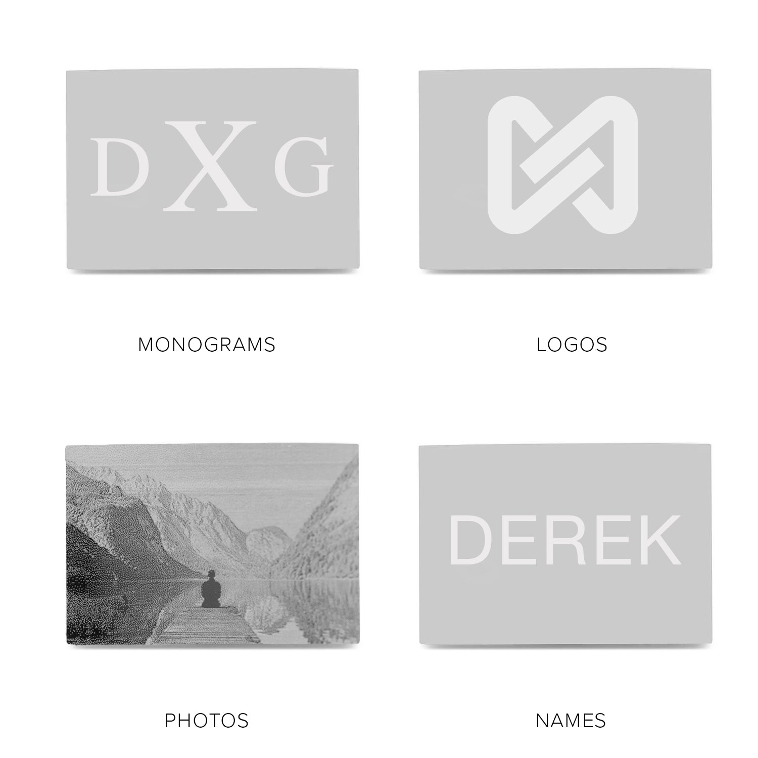 Stainless Steel Rectangle Infinity Engravable Cufflinks Image 4
