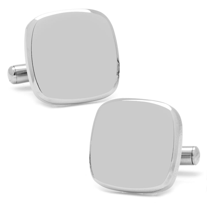 Stainless Steel Soft Square Engravable Cufflinks Image 5
