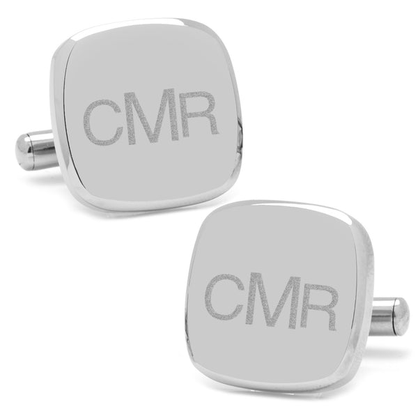 Stainless Steel Soft Square Engravable Cufflinks Image 1