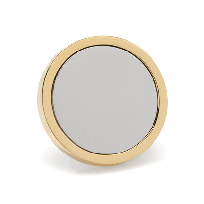 Two Toned Stainless Steel Round Infinity Engravable Lapel Pin Image 1