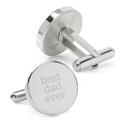 Best Dad Ever Engravable Cufflinks Image 2