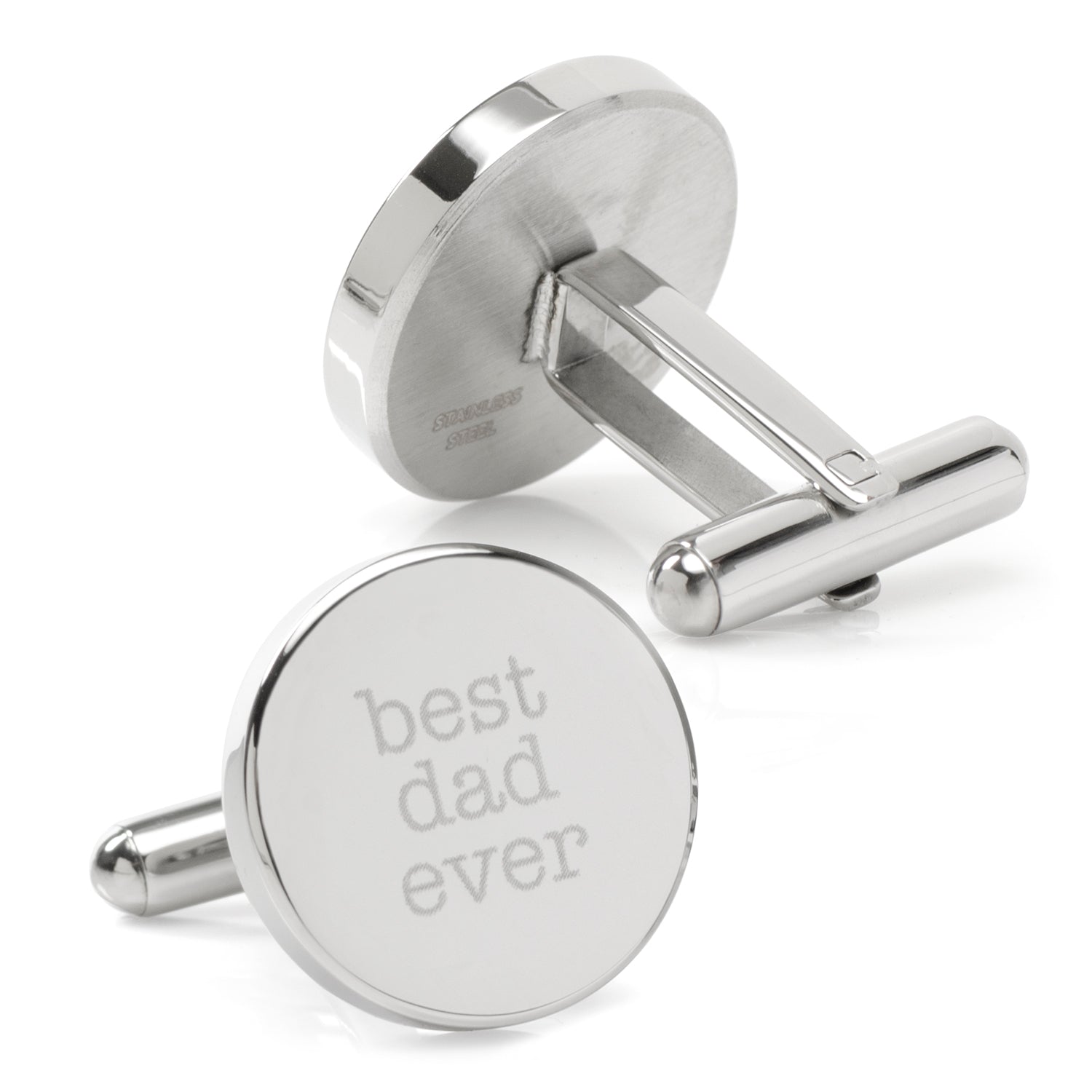 Best Dad Ever Engravable Cufflinks Image 2