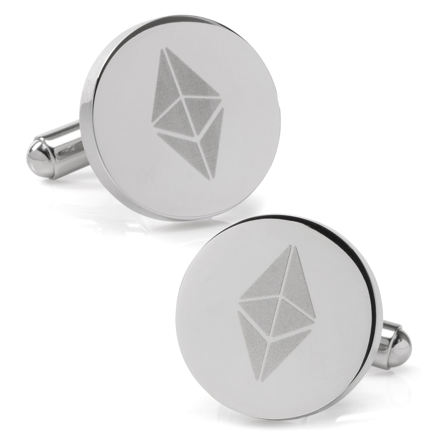Whether you're a miner, a day-trader, or a HODLer who loves to stay the course, now's the time to show off your belief in a cryptocurrency future with our Crypto Cufflinks. Customize these round stainless steel cufflinks with the engraved logo of your favorite cryptocurrency. Our cufflinks will stand up to wear and maintain its sleek, shiny look thanks to being crafted from durable stainless steel. Image 2