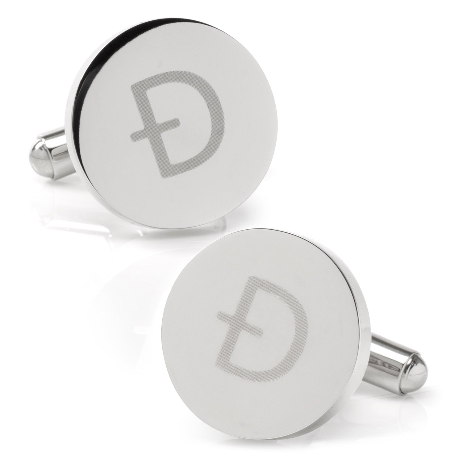 Whether you're a miner, a day-trader, or a HODLer who loves to stay the course, now's the time to show off your belief in a cryptocurrency future with our Crypto Cufflinks. Customize these round stainless steel cufflinks with the engraved logo of your favorite cryptocurrency. Our cufflinks will stand up to wear and maintain its sleek, shiny look thanks to being crafted from durable stainless steel. Image 6