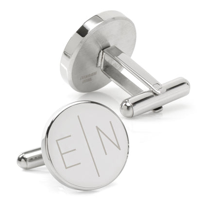 Divided Modern Monogram Engravable Cufflinks Image 2