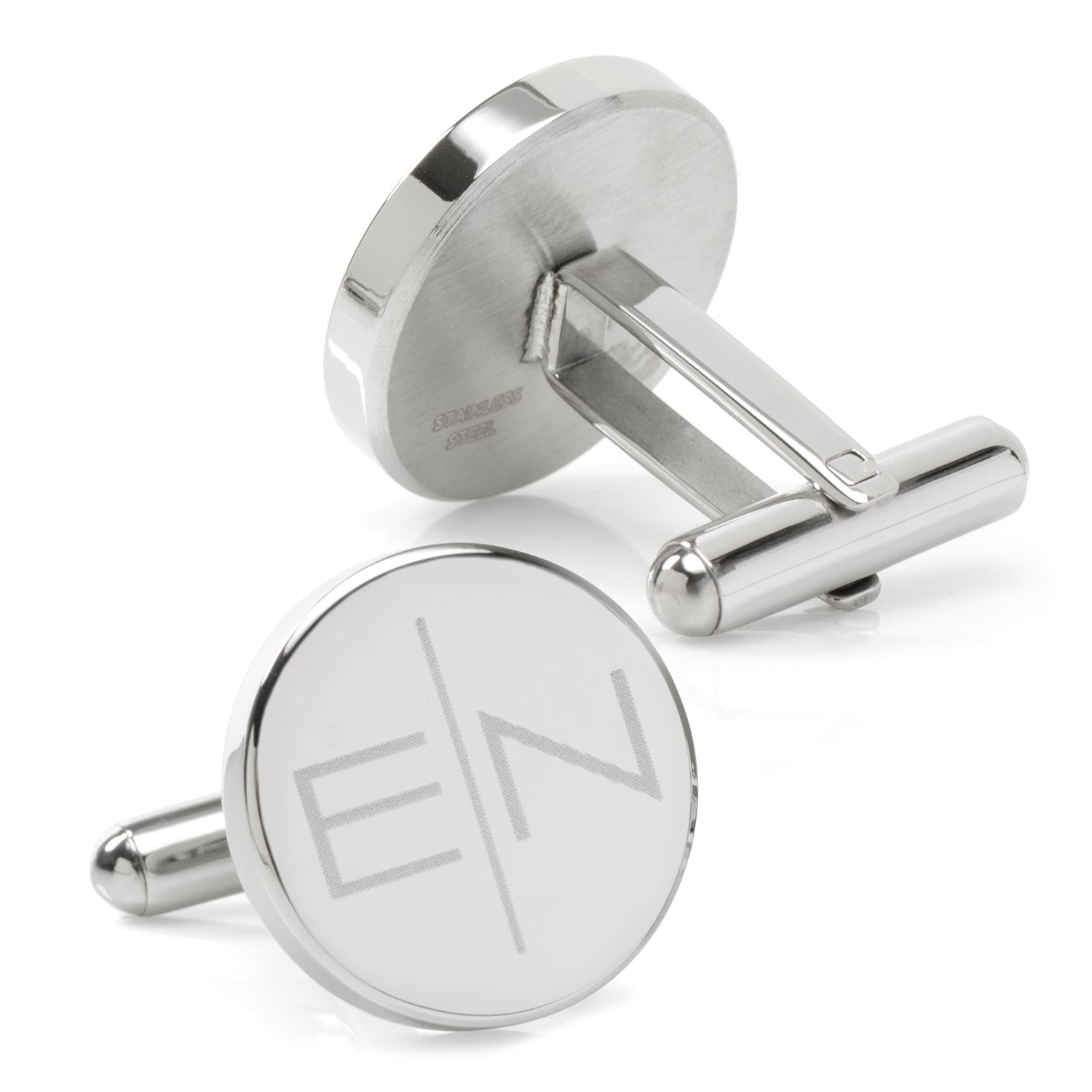 Divided Modern Monogram Engravable Cufflinks Image 2