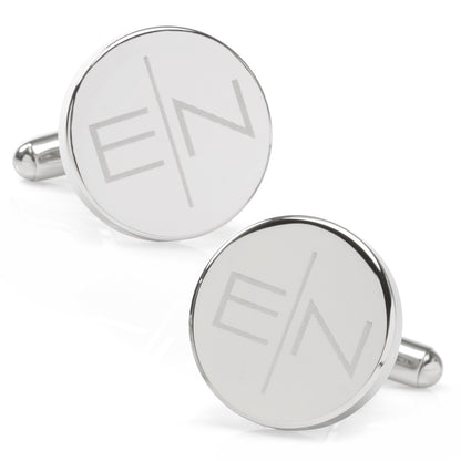 Divided Modern Monogram Engravable Cufflinks Image 1