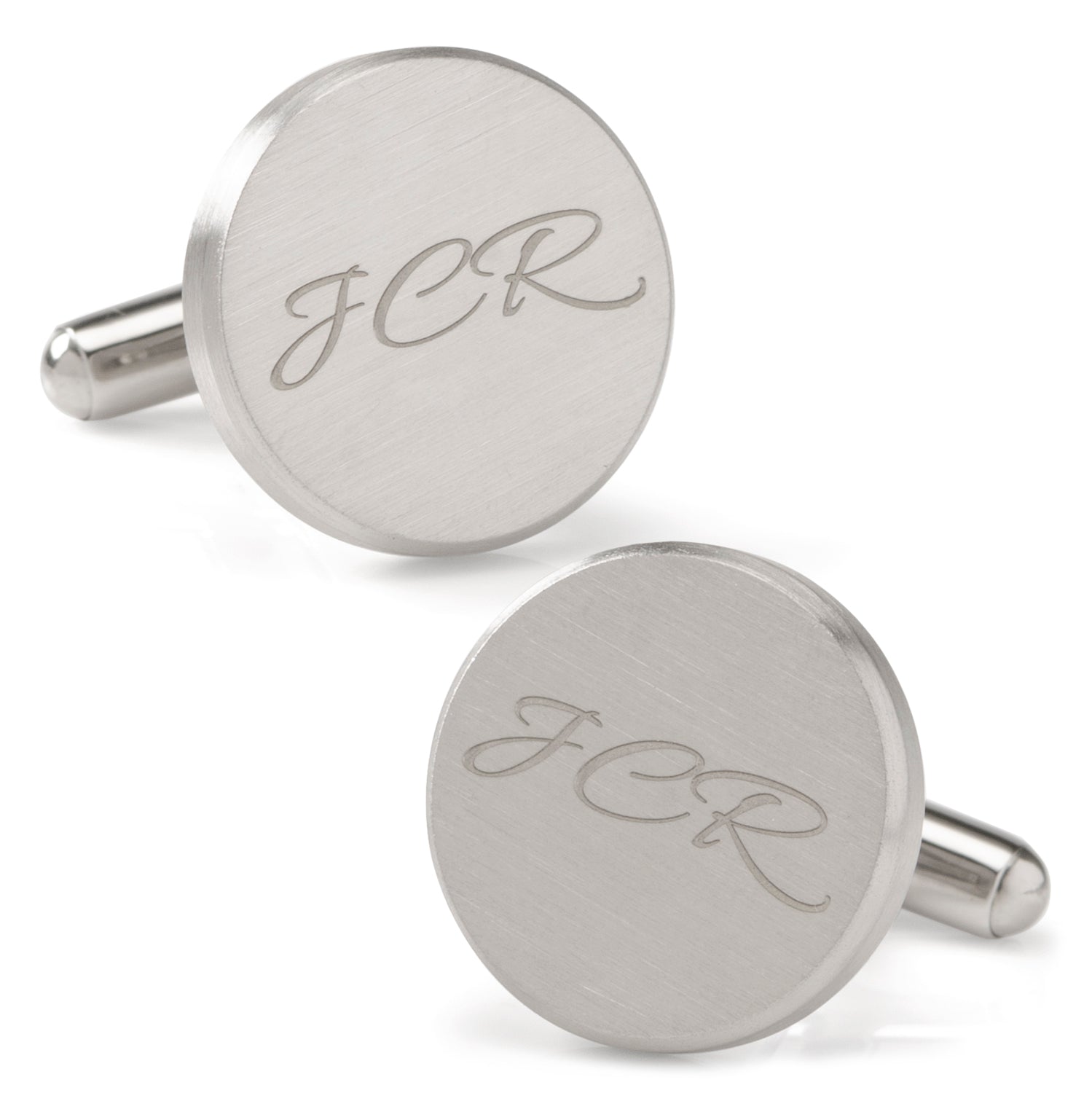 Brushed Stainless Steel Cufflinks Image 4