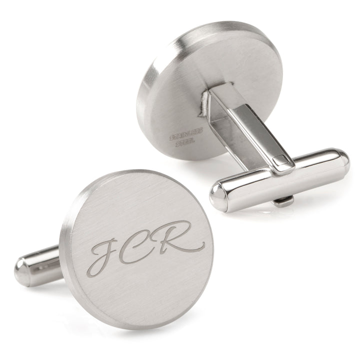 Brushed Stainless Steel Cufflinks Image 5
