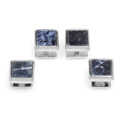 Silver and Sodalite JFK Presidential Stud Set Image 5