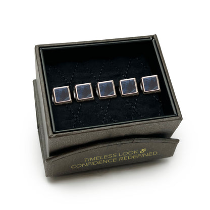 Silver and Sodalite JFK Presidential Studs Image 5