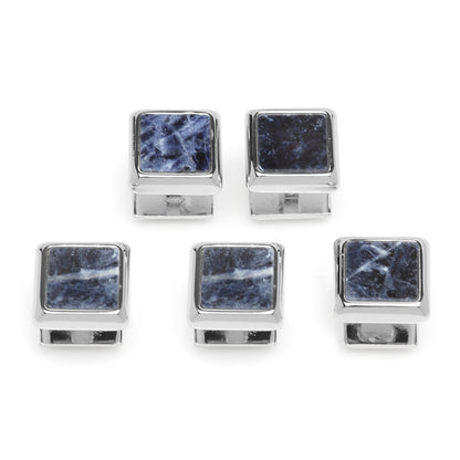 Silver and Sodalite JFK Presidential Studs Image 1