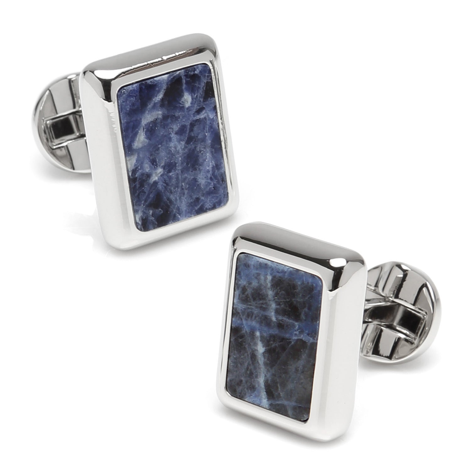 Silver and Sodalite JFK Presidential Cufflinks Image 1