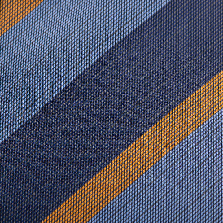 The Andrew Tie (Blue Orange Stripe Men's Tie) Image 5