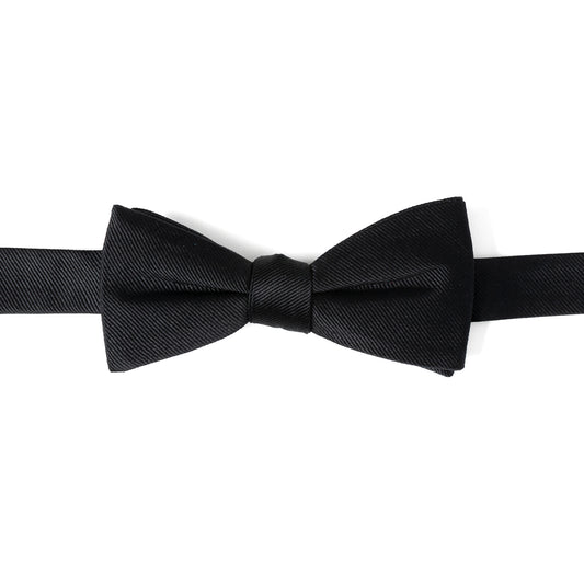 Black Silk Bow Pre-Tie Image 1