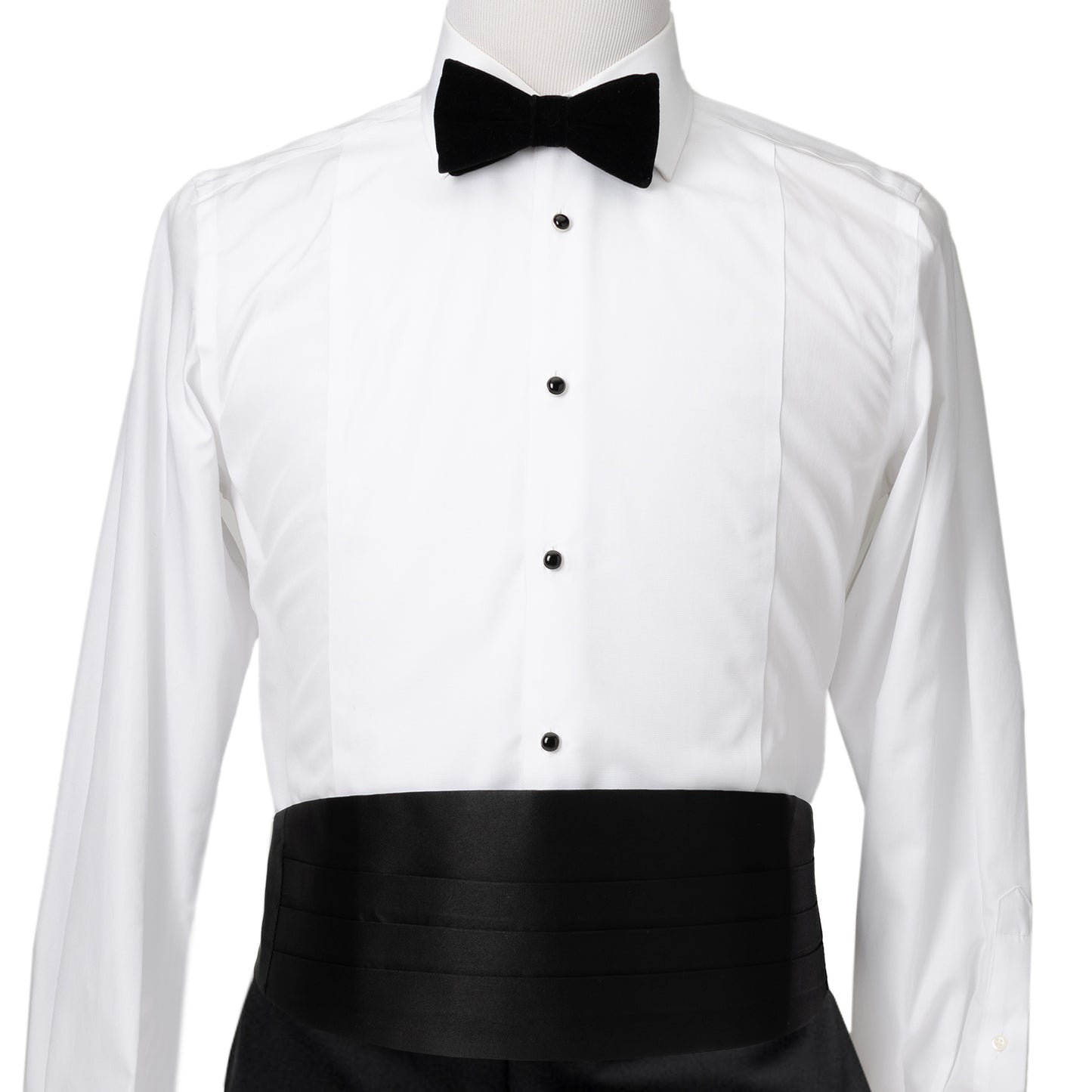 Black Silk Cummerbund and Bowtie Set Image 2