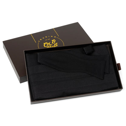 Black Silk Cummerbund and Bowtie Set Image 10