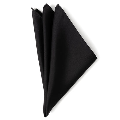 Black Silk Pocket Square Image 3