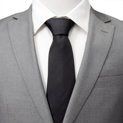 Black Silk Tie Image 2