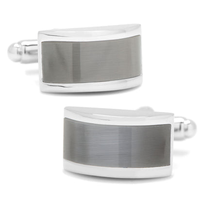 Gray Cats Eye Bridged Cufflinks Image 1