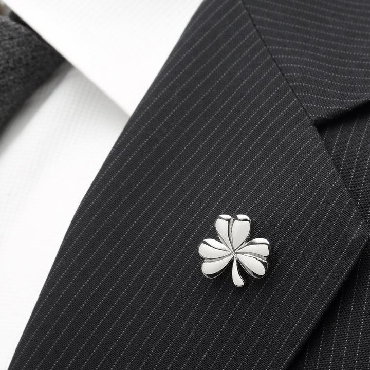 Clover Stainless Steel Lapel Pin Image 4