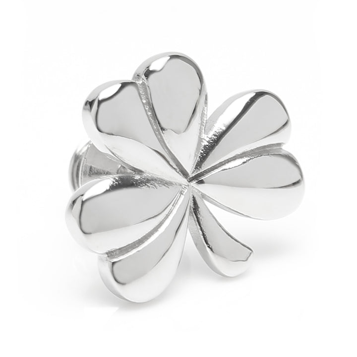 Clover Stainless Steel Lapel Pin Image 1