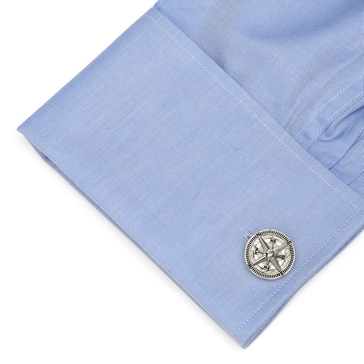 Antique Compass Stainless Steel Cufflinks Image 3