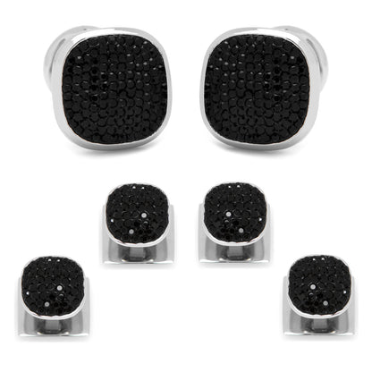 Stainless Steel Black Pave Crystal Stud Set Image 1