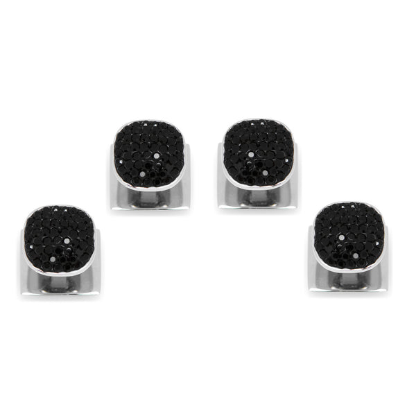 Stainless Steel with Black Pave Crystal Studs Image 1