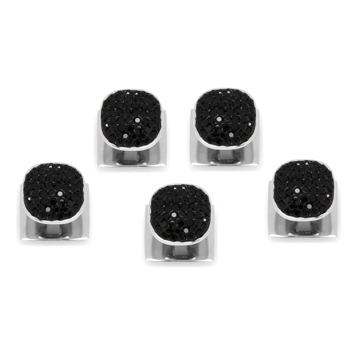 Stainless Steel with Black Pave Crystal Studs Image 1