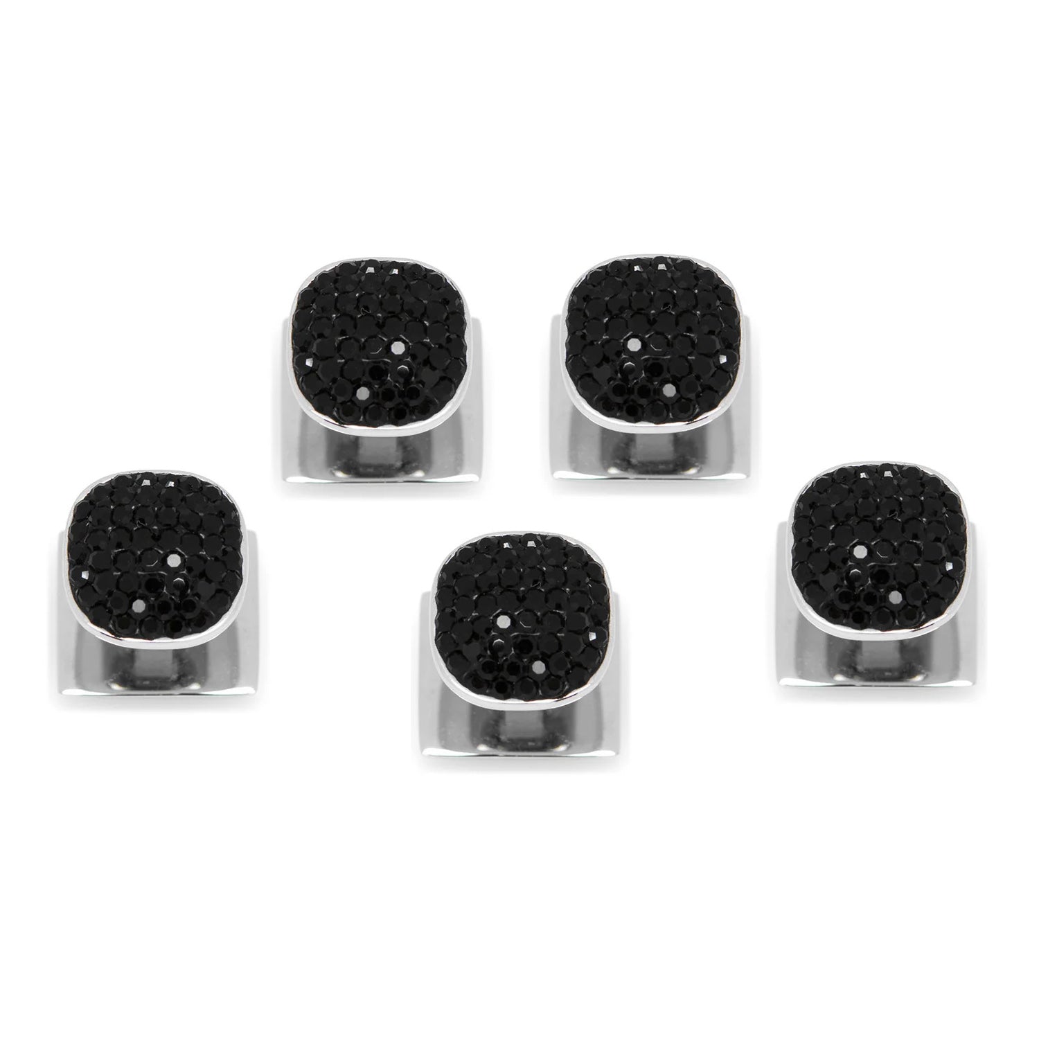 Stainless Steel with Black Pave Crystal Studs Image 1