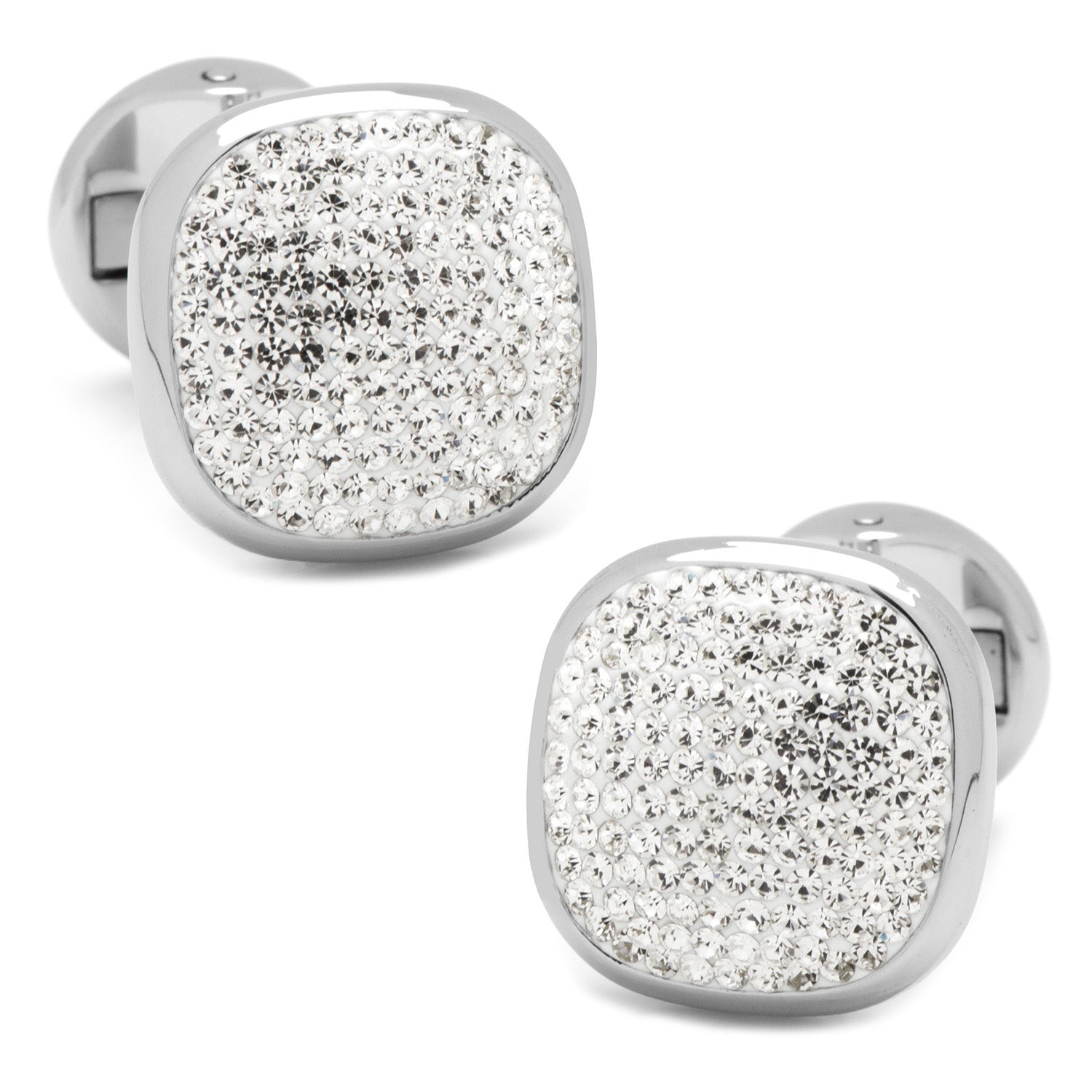 White Pave Crystal Stud Set Image 4