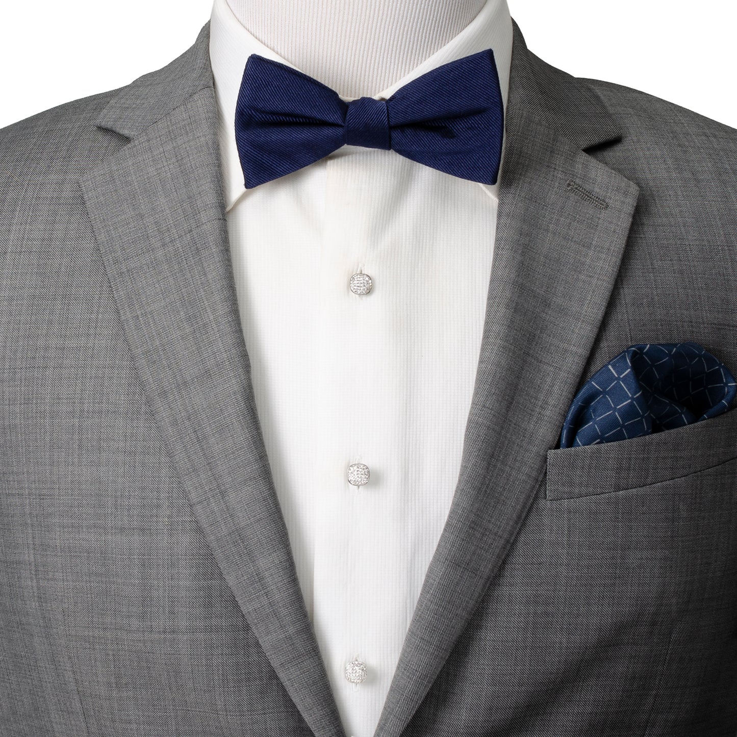 Stainless Steel White Pave Crystal 5-Studs Image 2