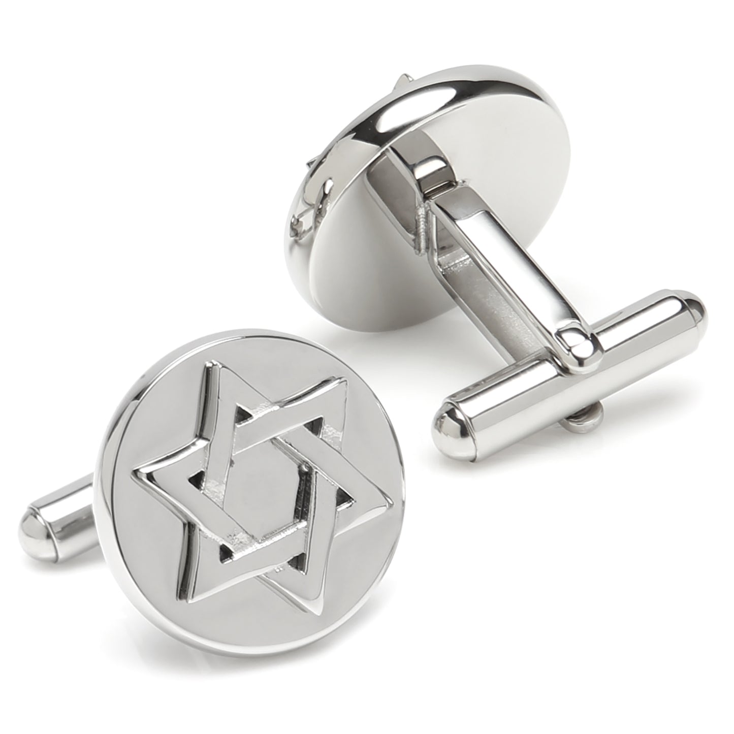 Star of David Stainless Steel Cufflinks Image 2