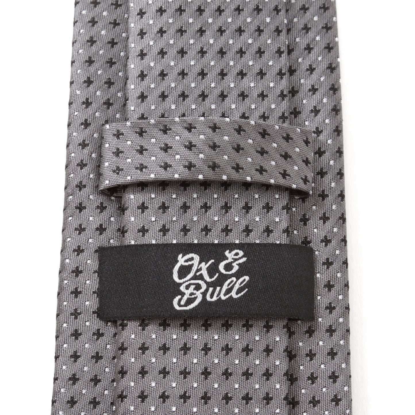 Gray Cross Dot-Men's Tie Image 5