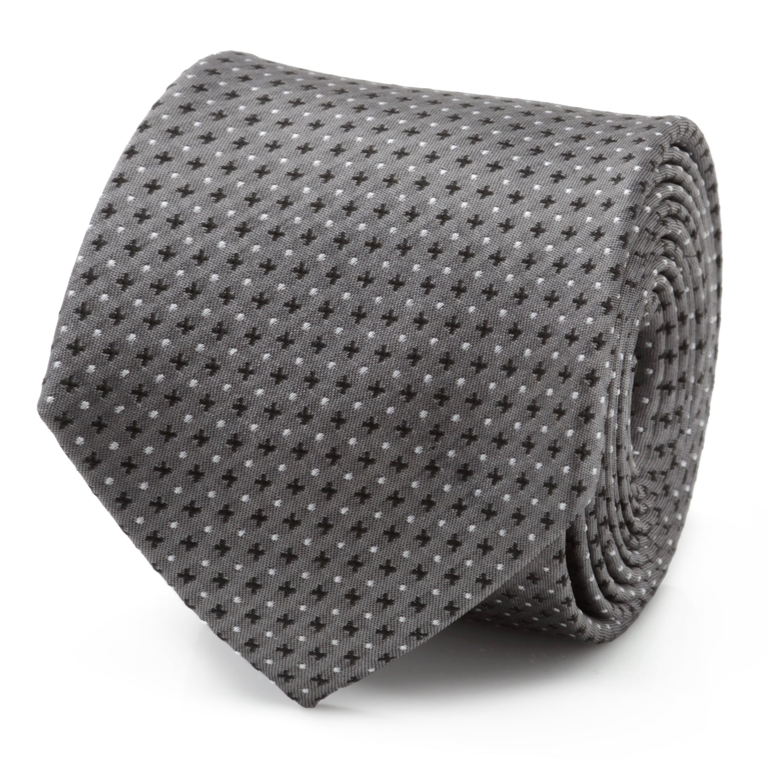 Gray Cross Dot-Men's Tie Image 1