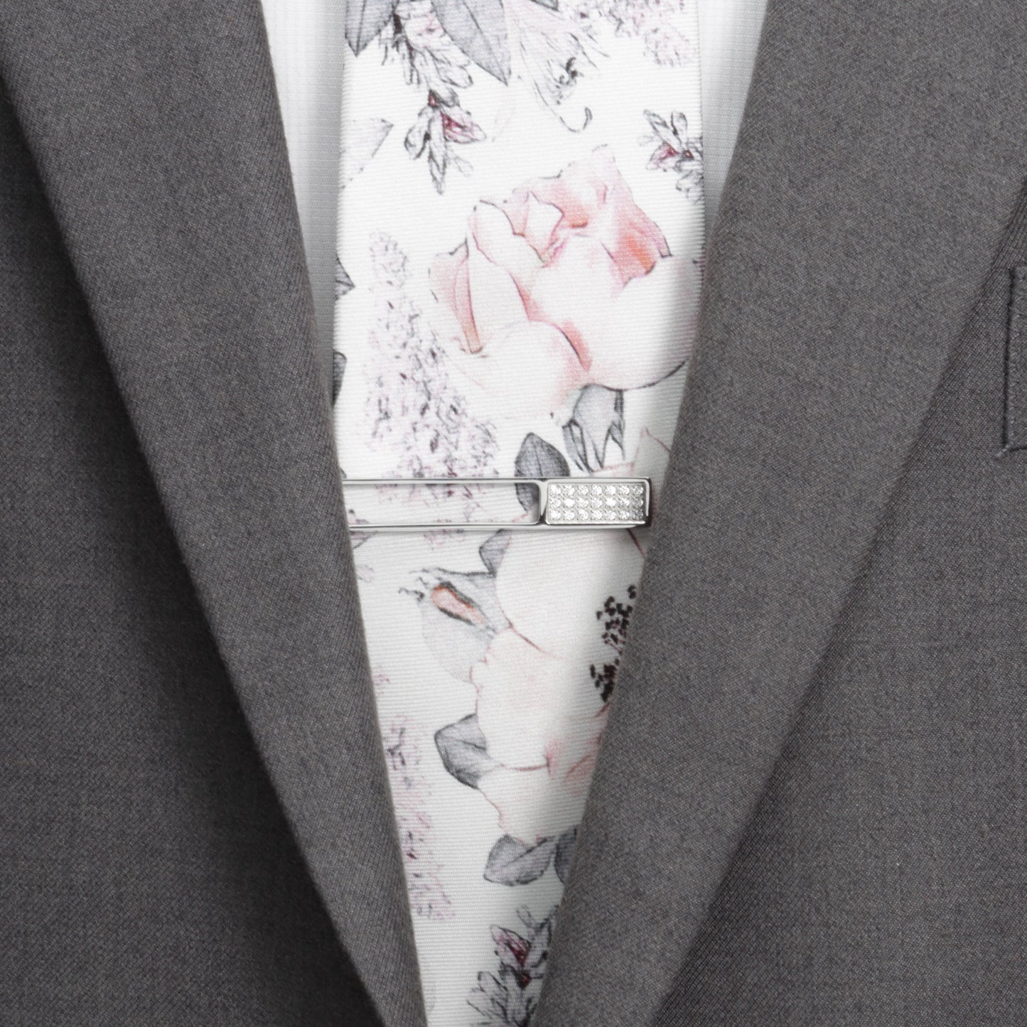 Die Cut Crystal Stainless Steel Tie Clip
 Image 2