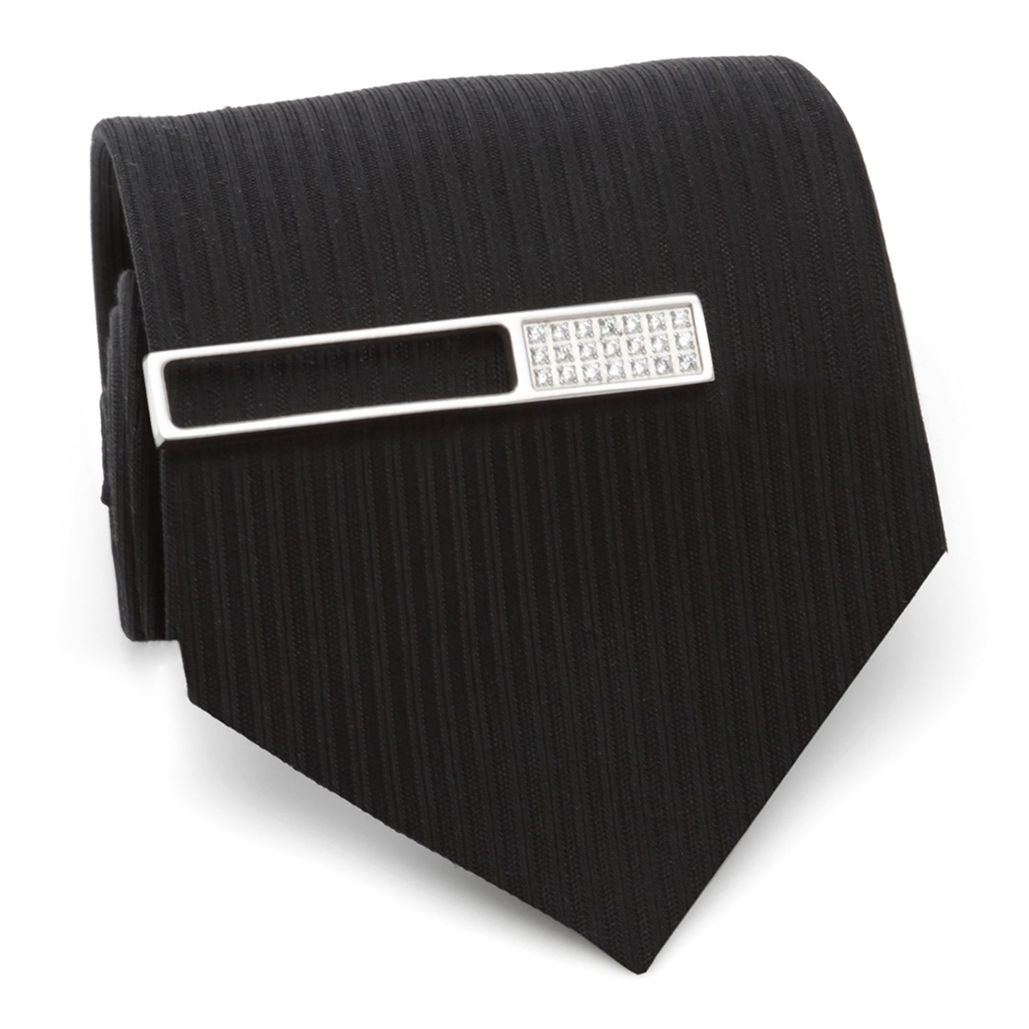 Die Cut Crystal Stainless Steel Tie Clip
 Image 4