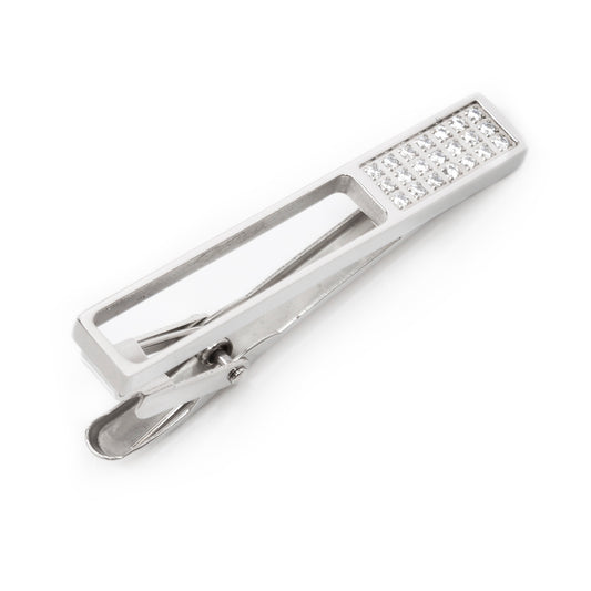 Die Cut Crystal Stainless Steel Tie Clip
 Image 1