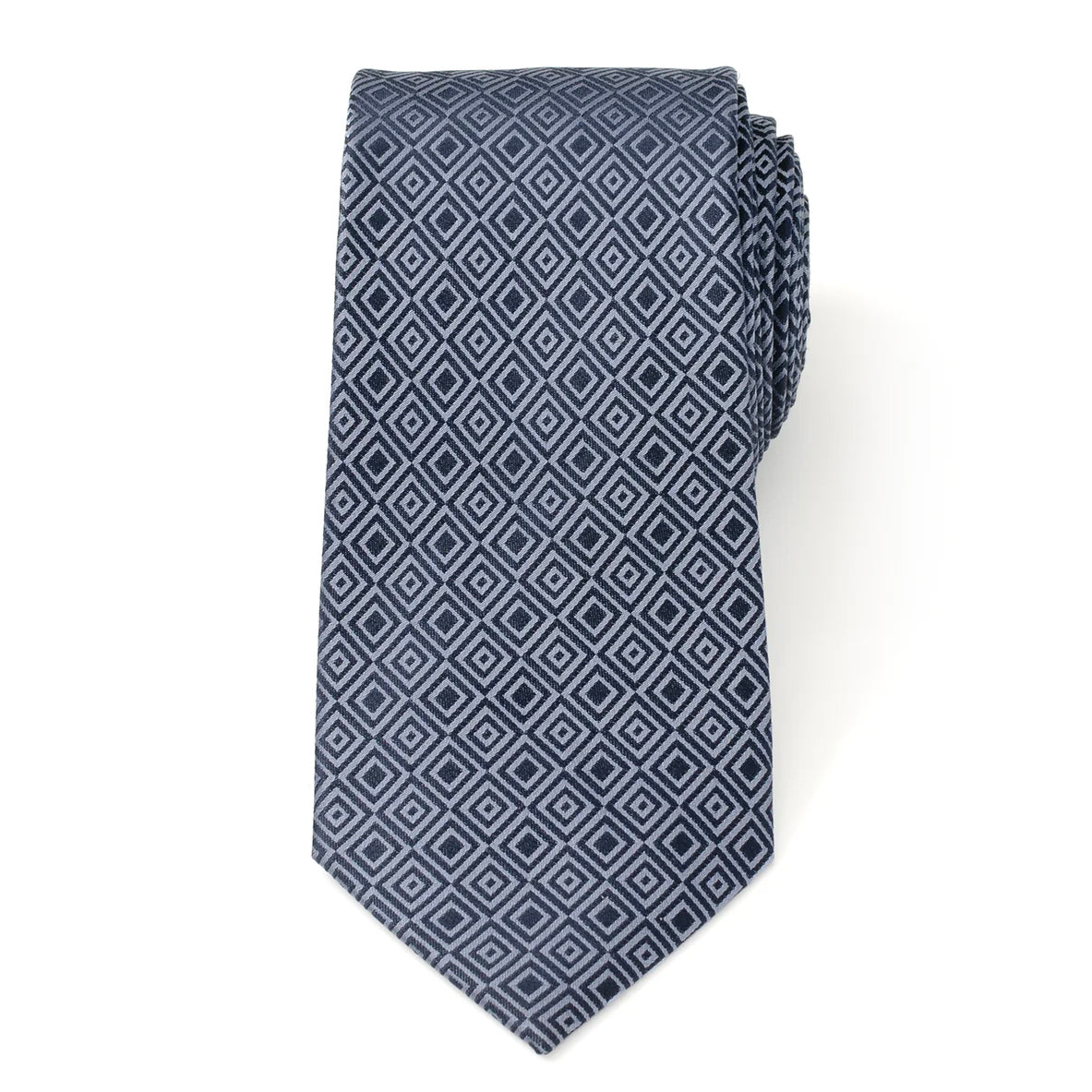 Navy Patterned Men's Tie Image 3