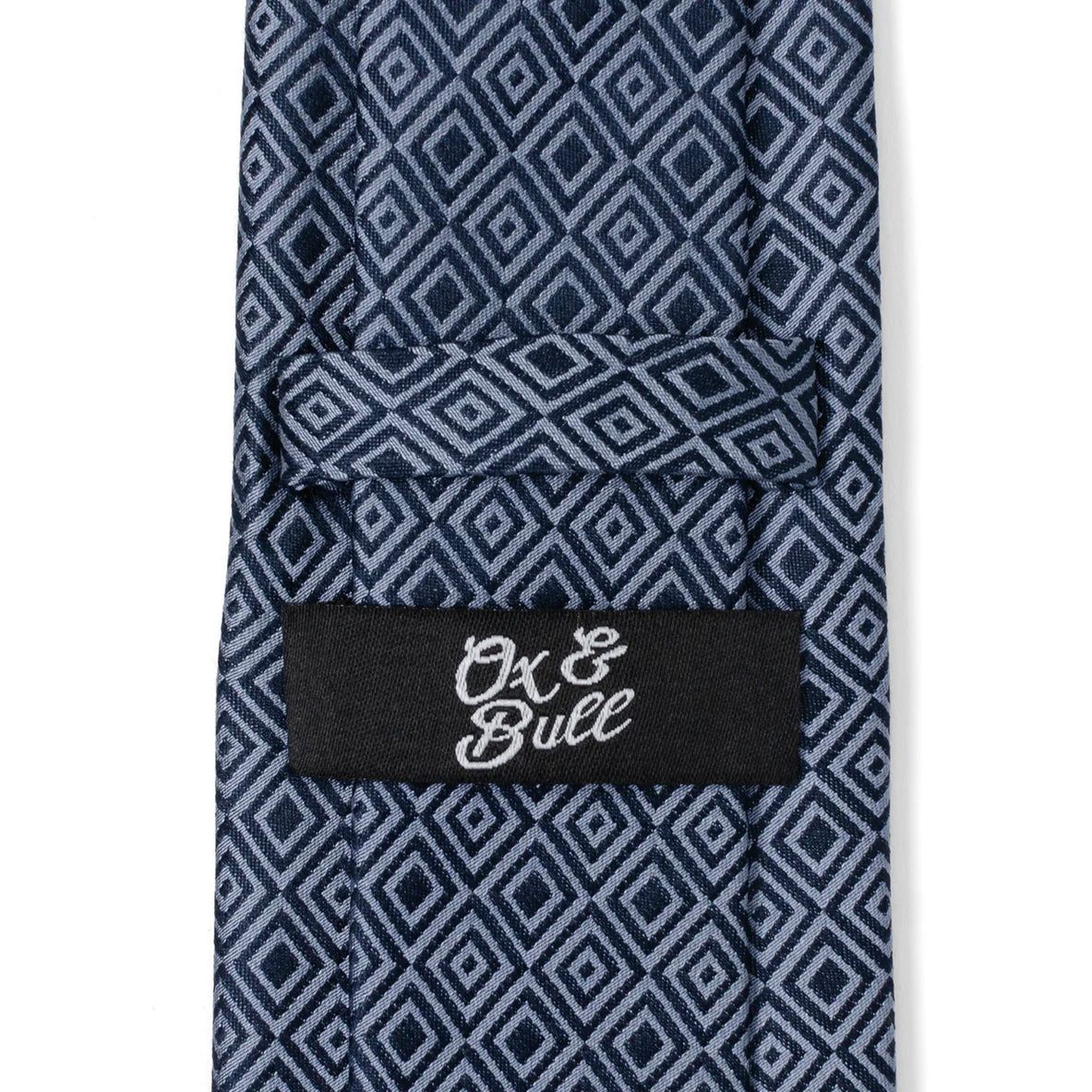 Navy Patterned Men's Tie Image 5